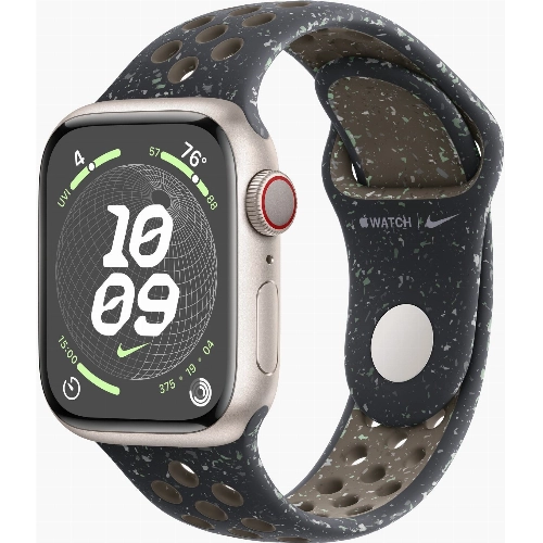 Умные часы Apple Watch Series 9 41 мм Aluminium Case GPS + Cellular, Nike Starlight/Midnight Sky - S/M